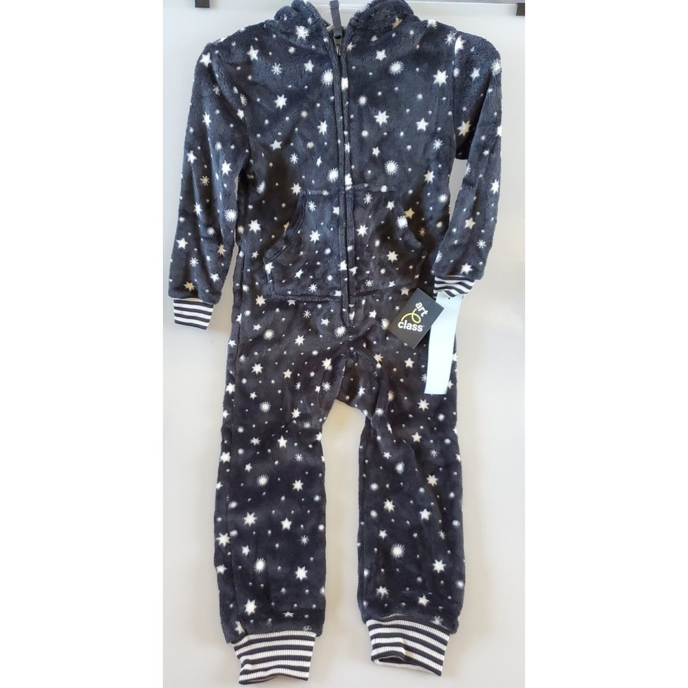 Art Class‎ Black White Star Pajamas Jumpsuit XS (4/5) NWT
